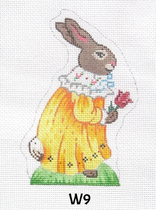 Brown Girl Bunny with Yellow Dress - The Flying Needles