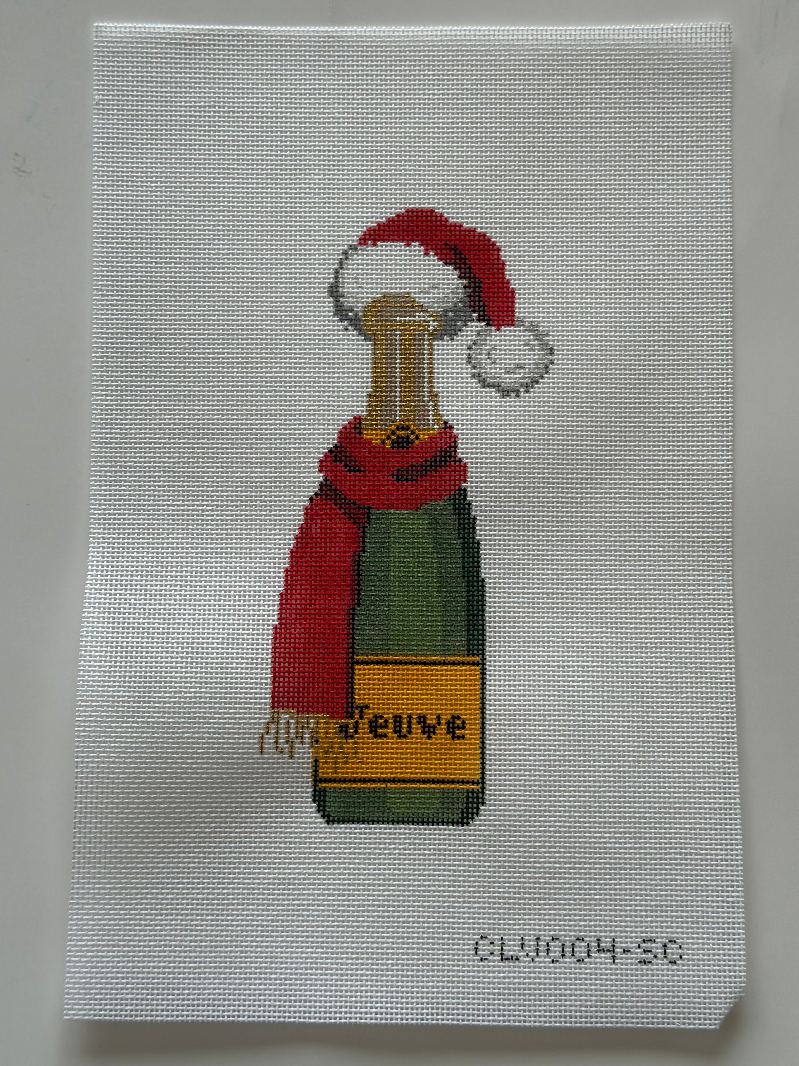 Veuve Bottle - Santa Hat &amp; Scarf - The Flying Needles