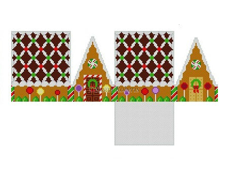 3D Chocolate Trellis A-Frame Gingerbread House - The Flying Needles