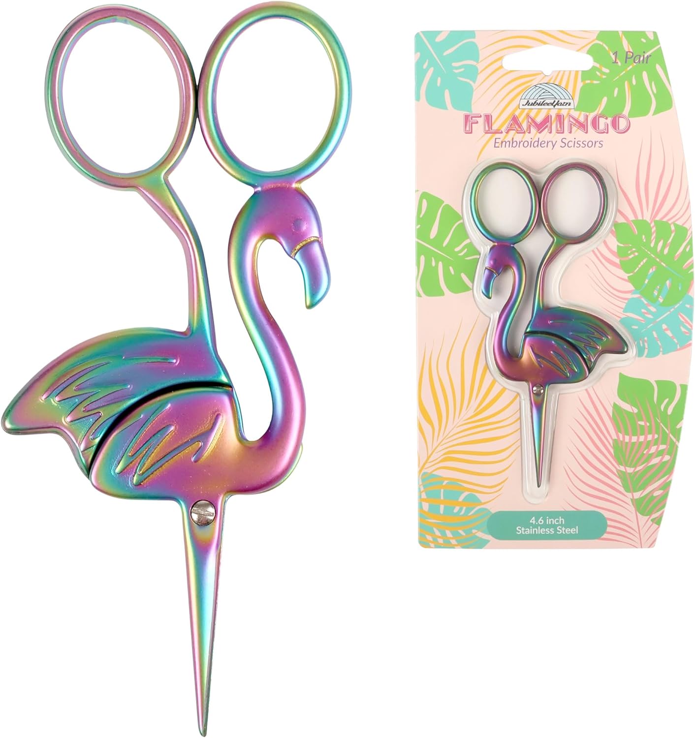 Rainbow Flamingo Scissors - The Flying Needles