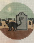 Cat in Graveyard w/ Stitch Guide - The Flying Needles