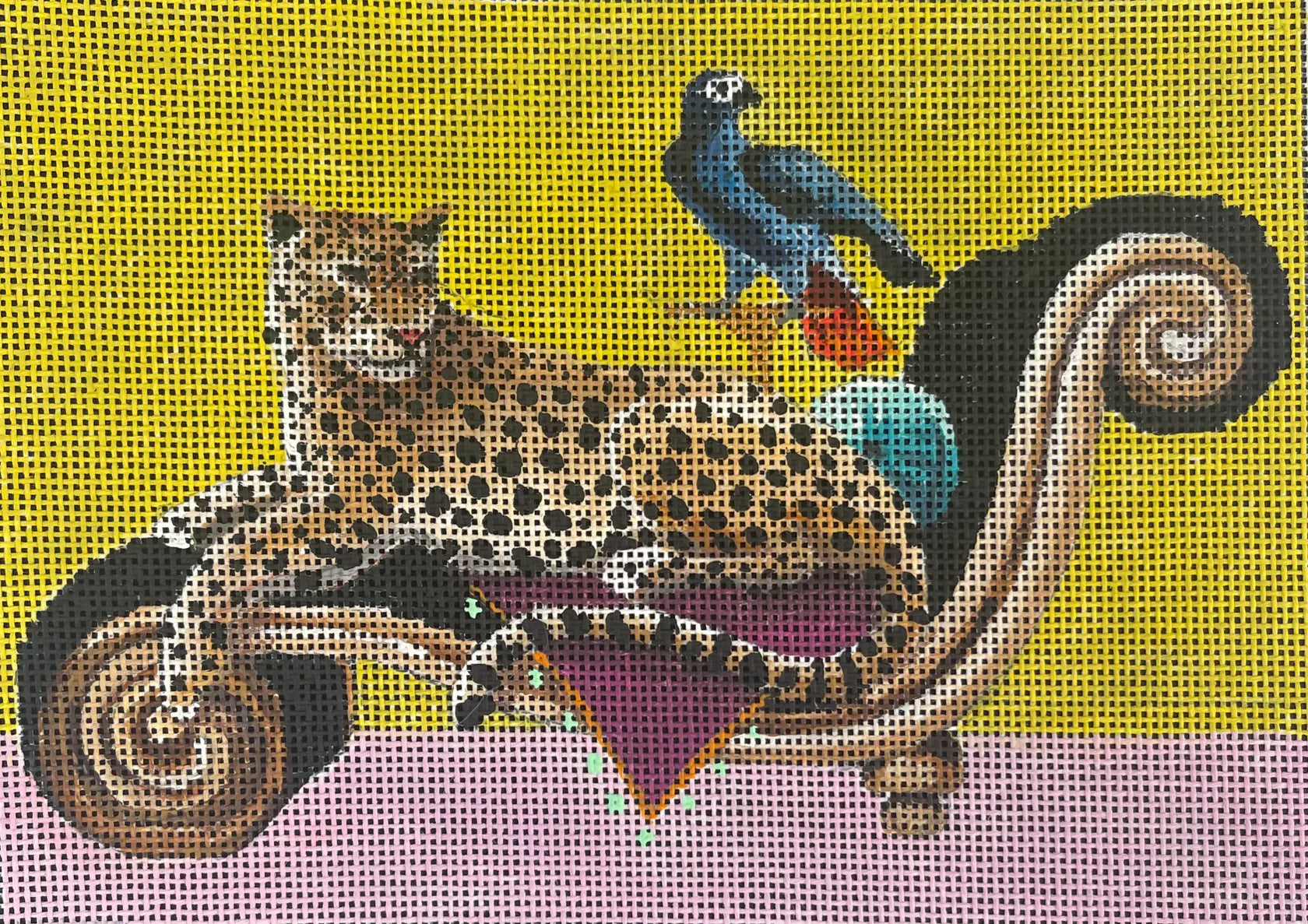 Leopard on Chaise - The Flying Needles