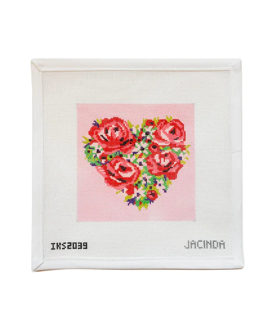 Flower Heart Canvas - The Flying Needles