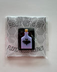 Poison Bottle Fused Glass Needle Minder - The Flying Needles