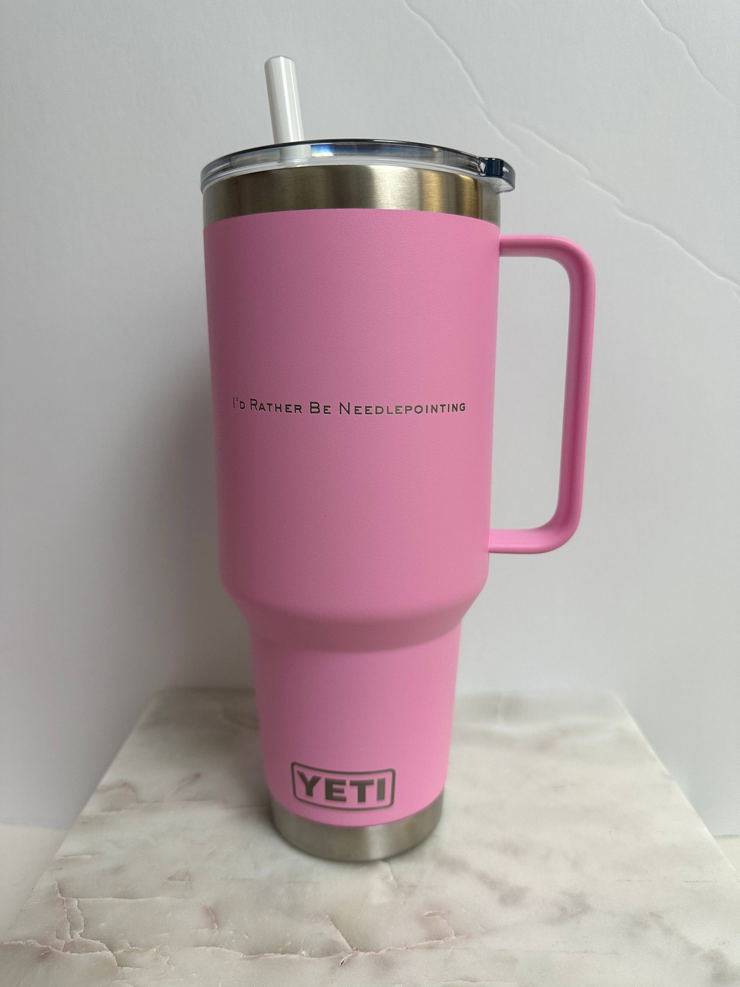 Yeti Rambler 40oz Travel Straw Mug Desert Bloom WITH COLOR-MATCHED STRAW LID
