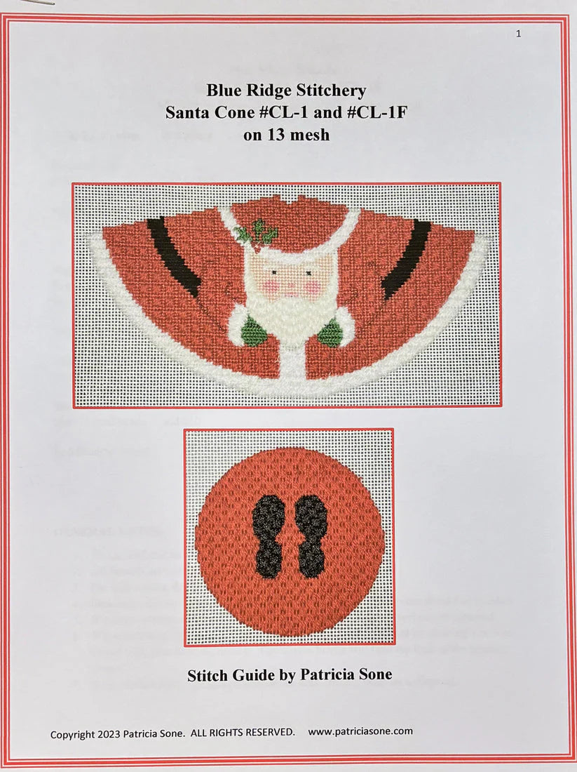 Santa Cone Stitch Guide The Flying Needles 