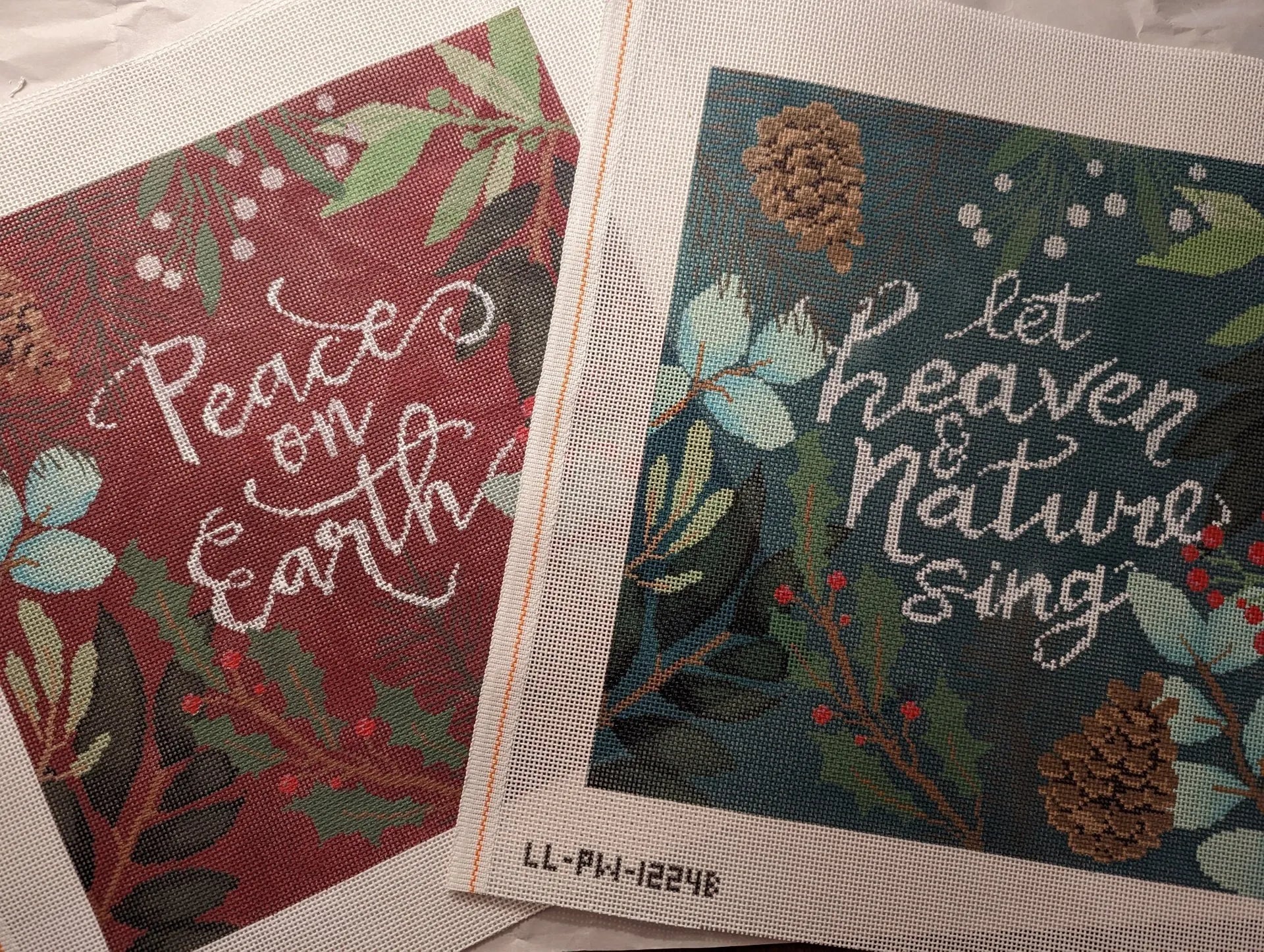 Green and Red Botanical Pillows Stitch Guide - The Flying Needles