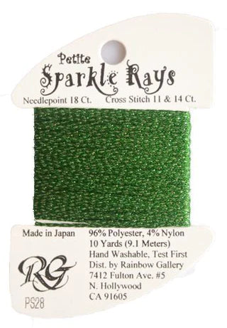 Petite Sparkle Rays PS28 Christmas Green - The Flying Needles