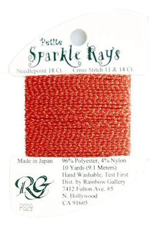 Petite Sparkle Rays PS29 Christmas Red - The Flying Needles
