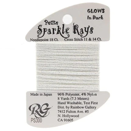 Petite Sparkle Rays PS300 White Glow in the Dark - The Flying Needles