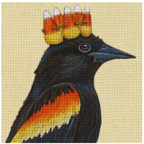 Ian - Blackbird with Candy Corn - The Flying Needles