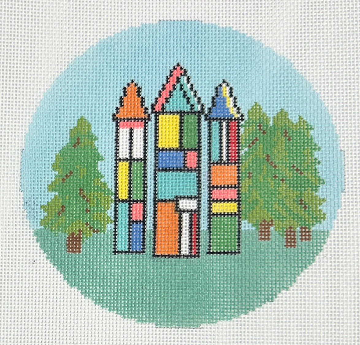 Geometric Houses with Trees - The Flying Needles