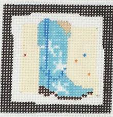 Blue Cowboy Boot - The Flying Needles