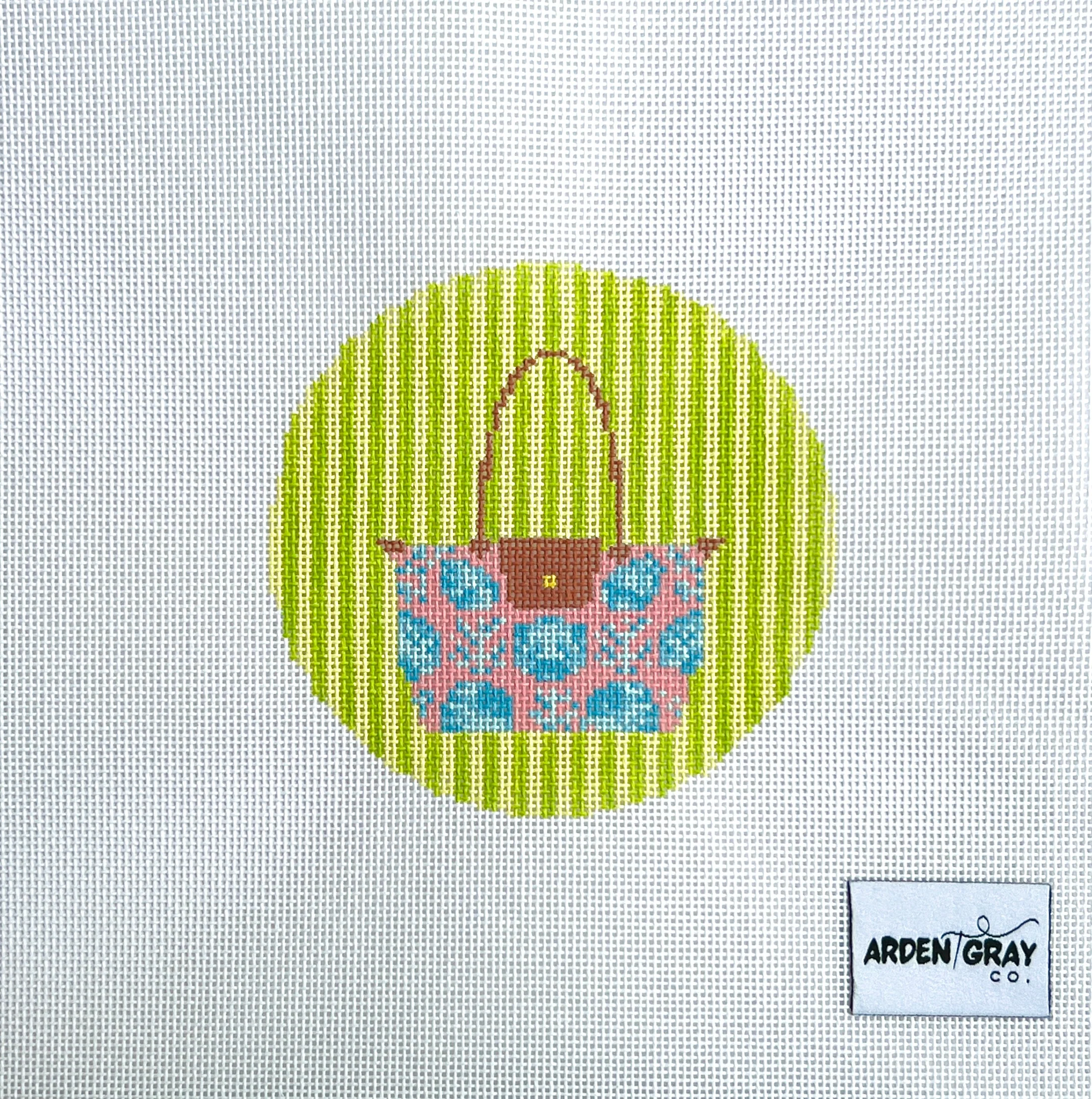 Striped Bright Tote Round - The Flying Needles
