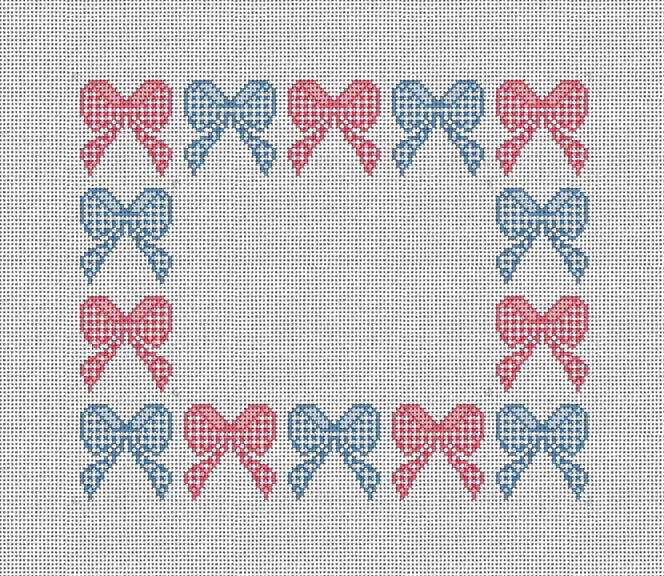 Gingham bow frame - The Flying Needles