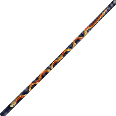 Blue and Orange Snake Double Wrap Bracelet - The Flying Needles