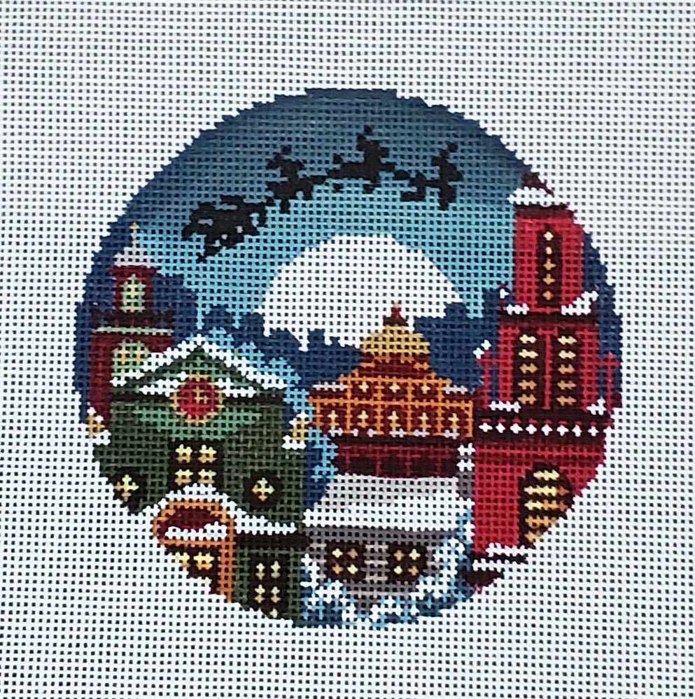 Boston Christmas Ornament PLD Designs - The Flying Needles