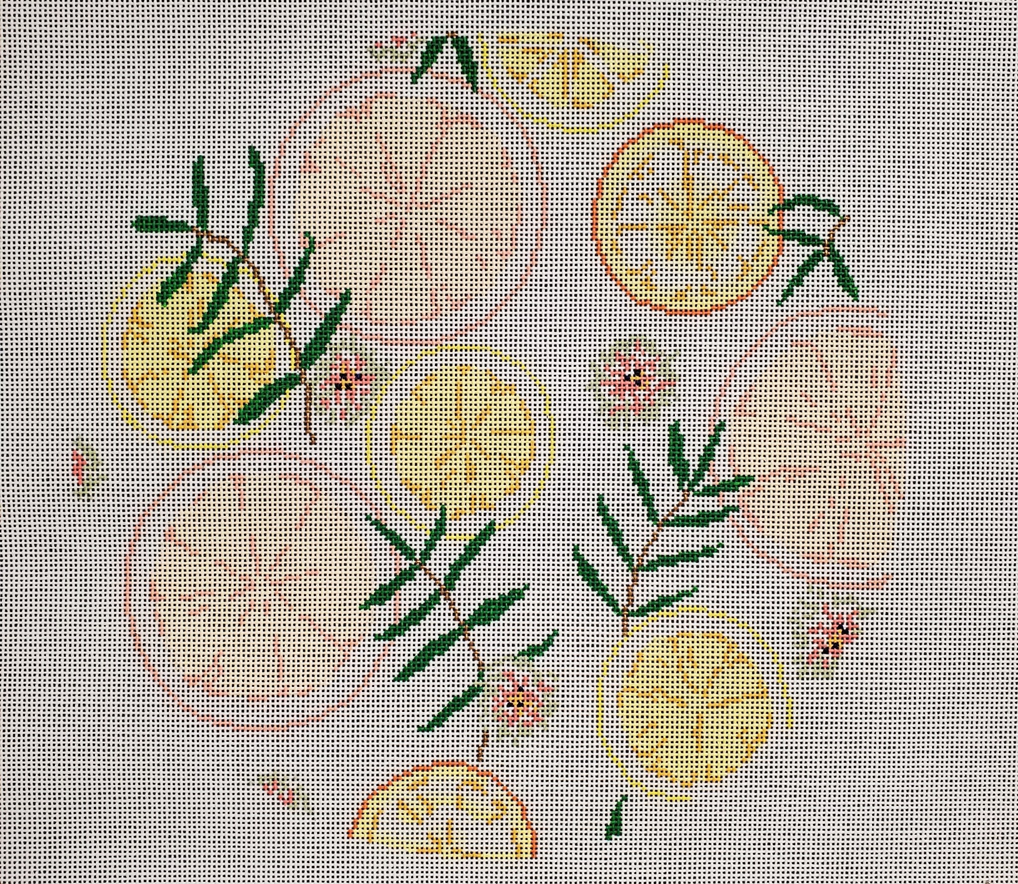 Citrus Round Pillow - The Flying Needles
