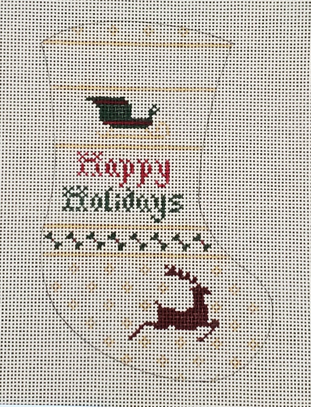 Happy Holidays Mini Sock - The Flying Needles