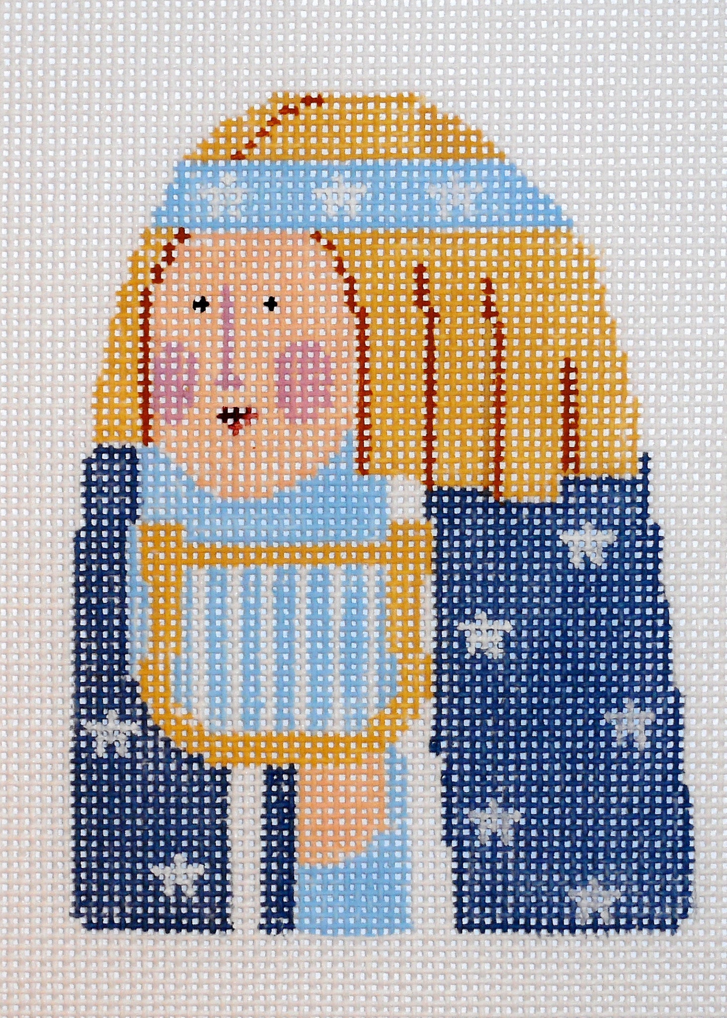 Kathy Schenkel Faces Nativity - Angel with Lyre - The Flying Needles