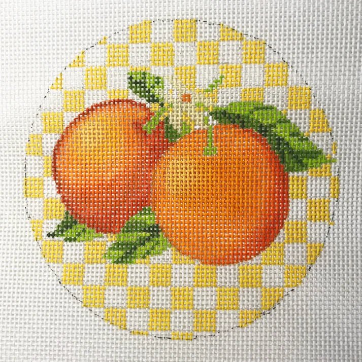 Oranges on Check Round - The Flying Needles