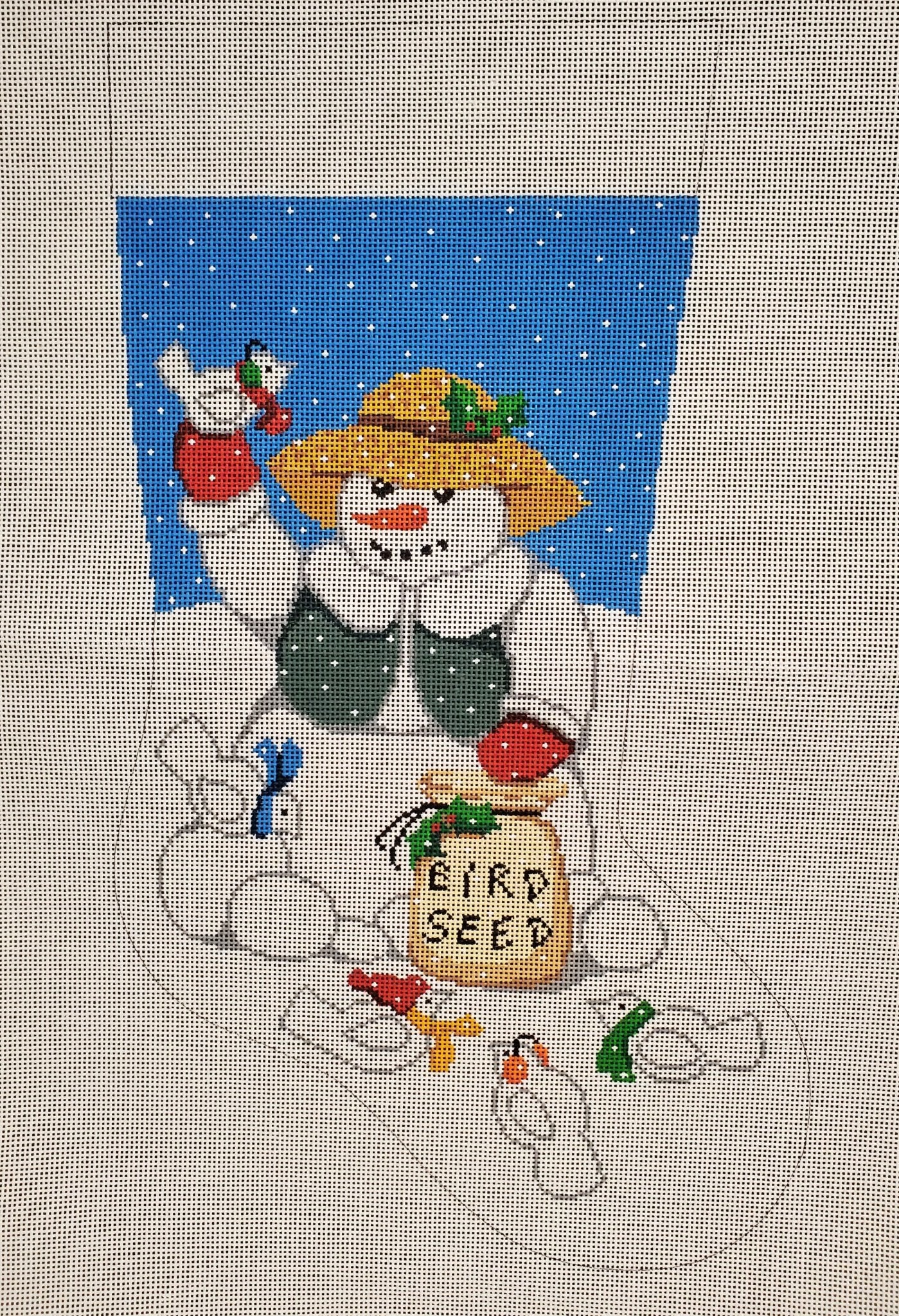 Snowlady Feeding Birds Stocking - The Flying Needles