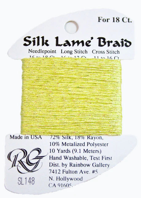 Silk Lame Braid SL148 Lemon Lime