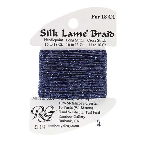 Silk Lame Braid SL187 Mood Indigo