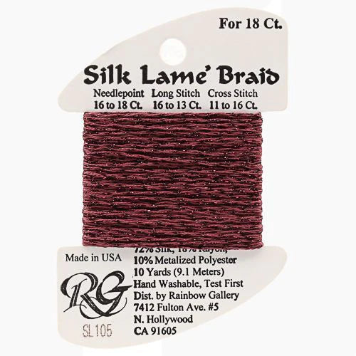 Silk Lame Braid SL105 Wine