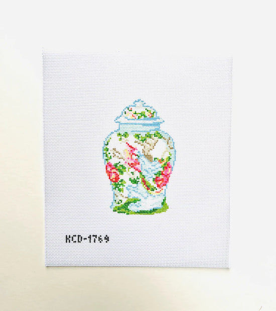 Lidded Jar with Bird Canvas - The Flying Needles