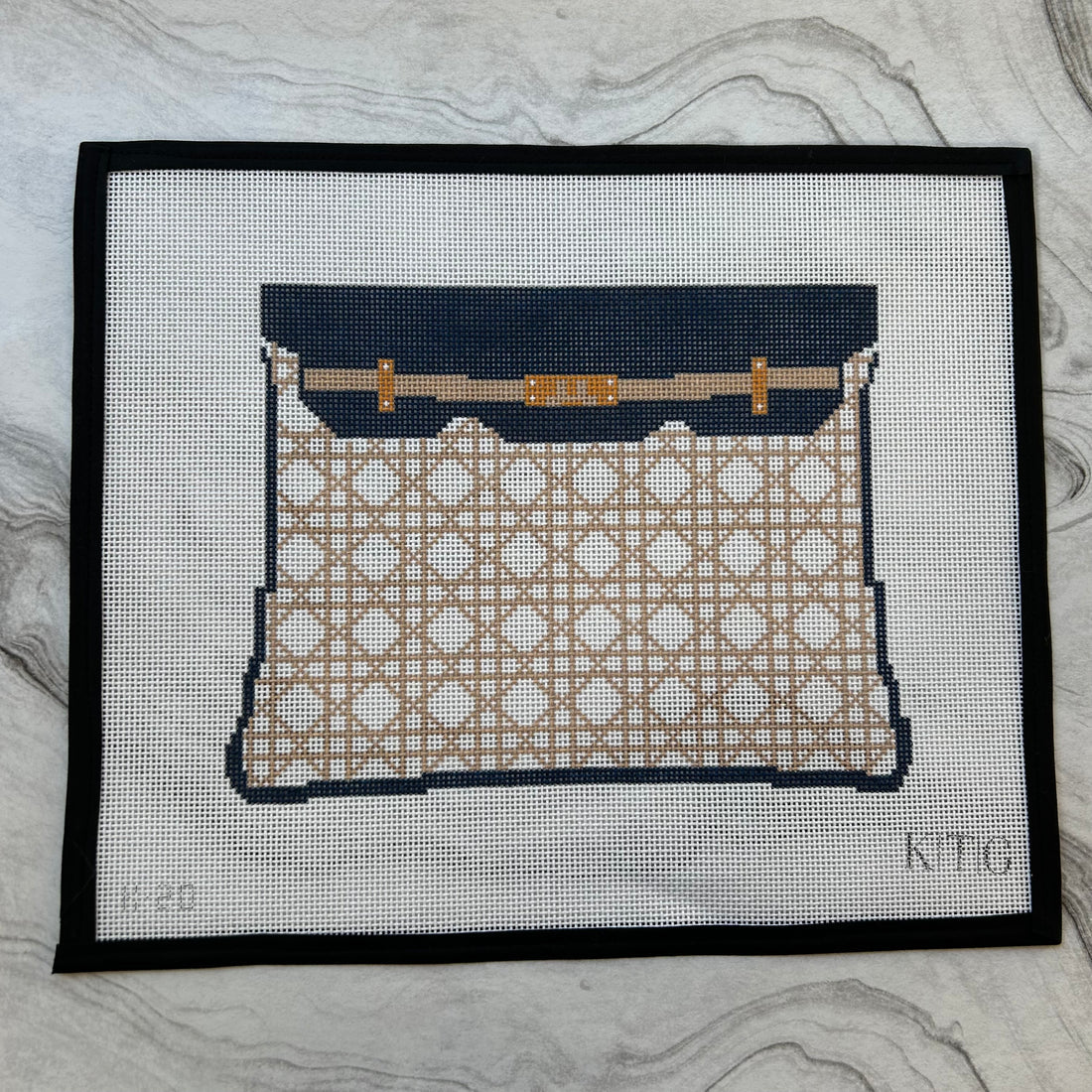 Cane Clutch Canvas