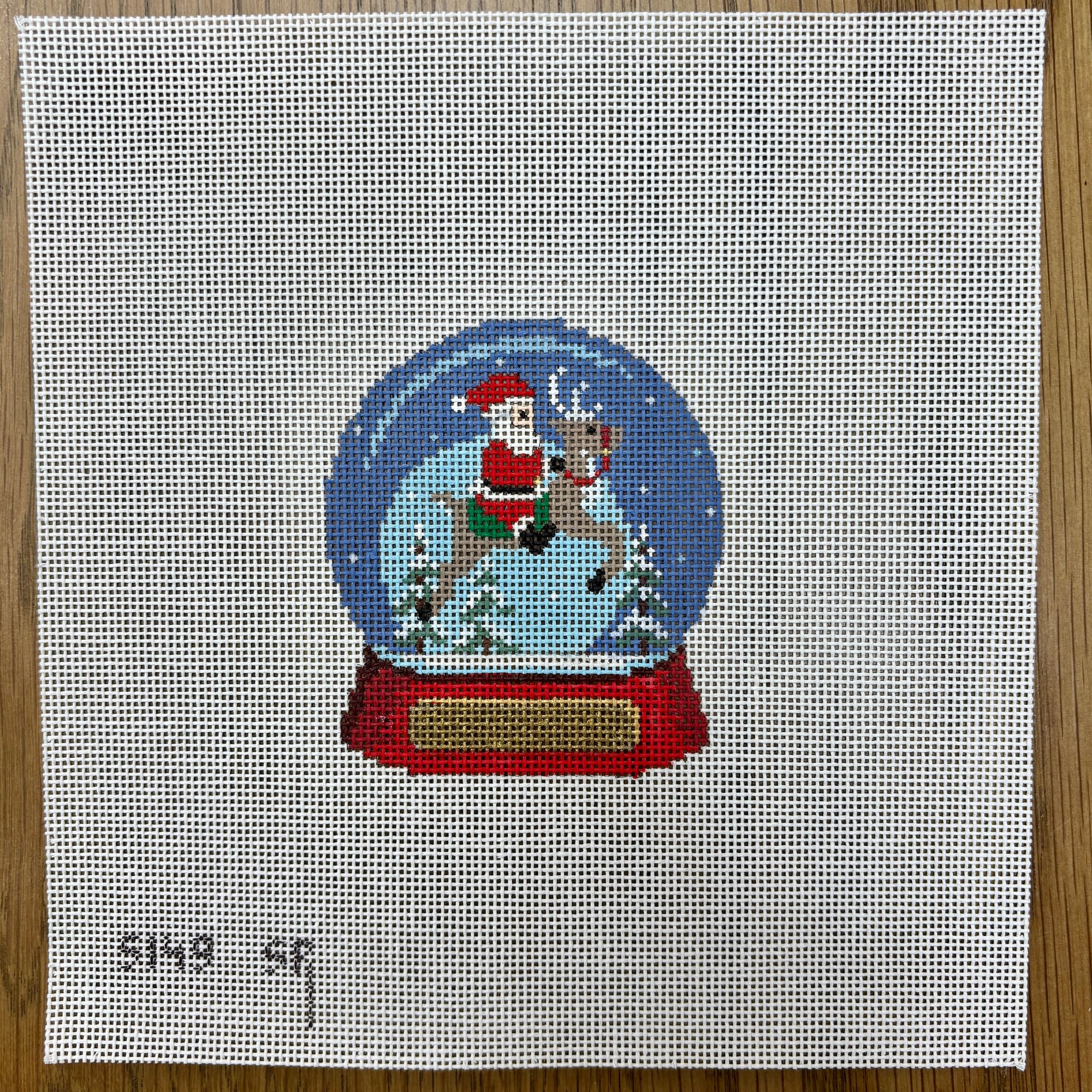 Snow Globe, Santa Riding Reindeer - The Flying Needles