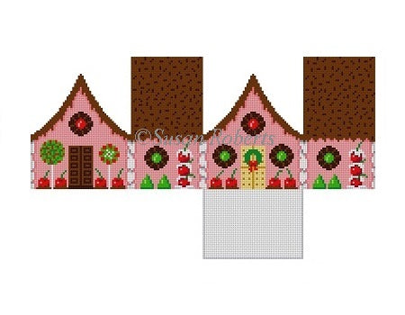 3D Chocolate Sprinkles &amp; Cherries Gingerbread House - The Flying Needles
