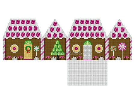 3D Raspberry &amp; Chocolate Gingerbread House - The Flying Needles