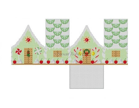 3D Key Lime & Cherries Gingerbread House - The Flying Needles