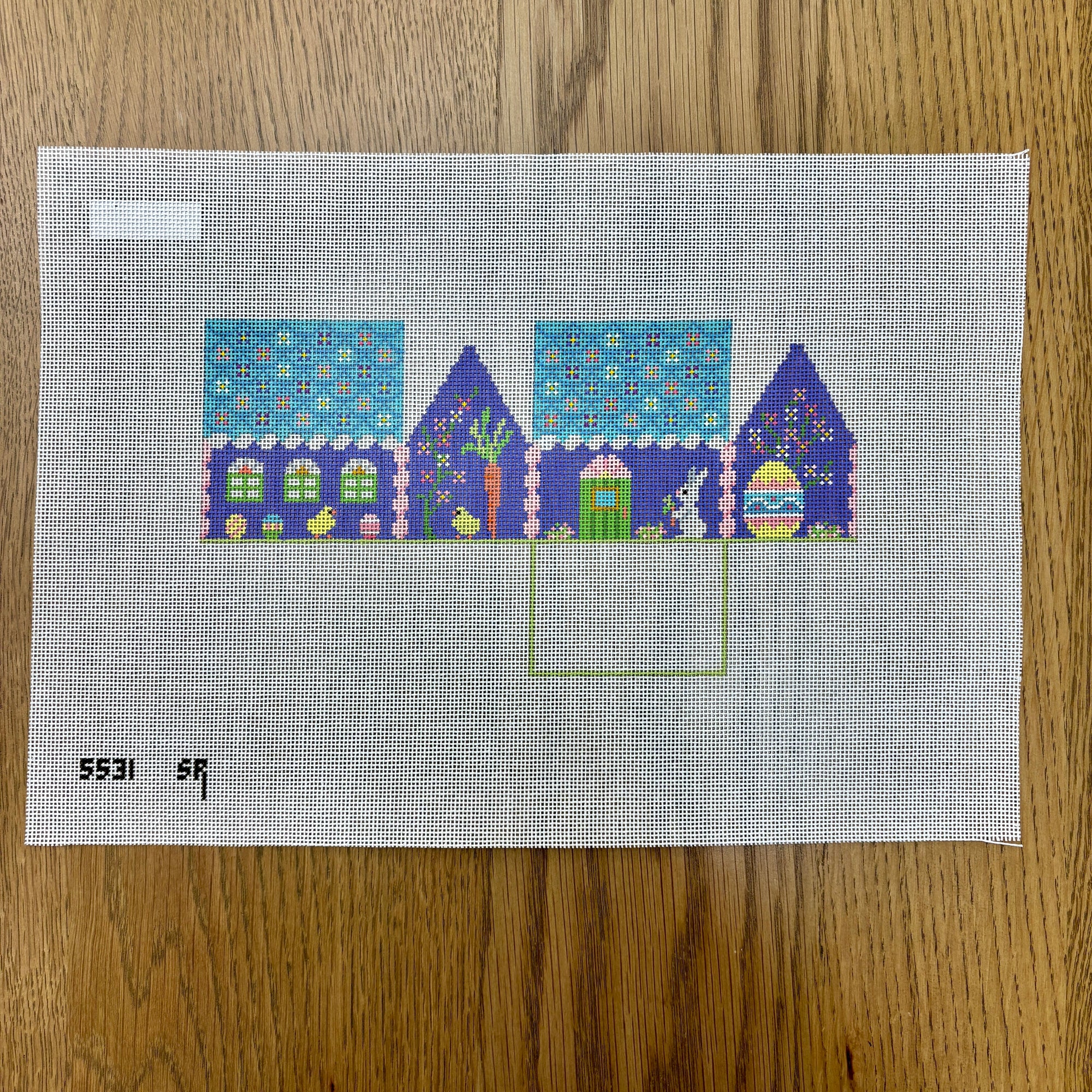 Easter House, Mini House - 18 mesh - The Flying Needles
