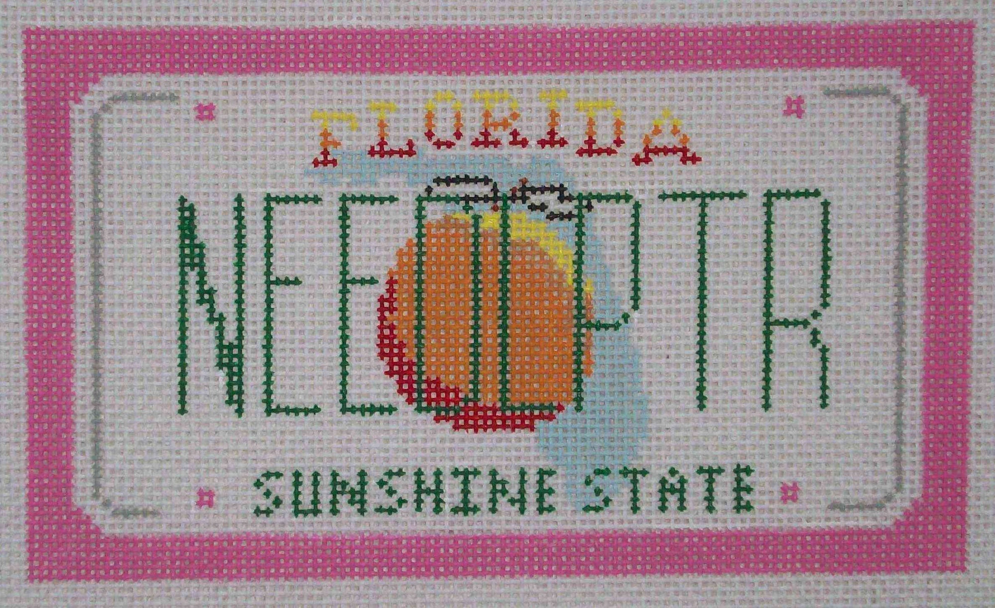 Florida Needlepointer License Plate - The Flying Needles