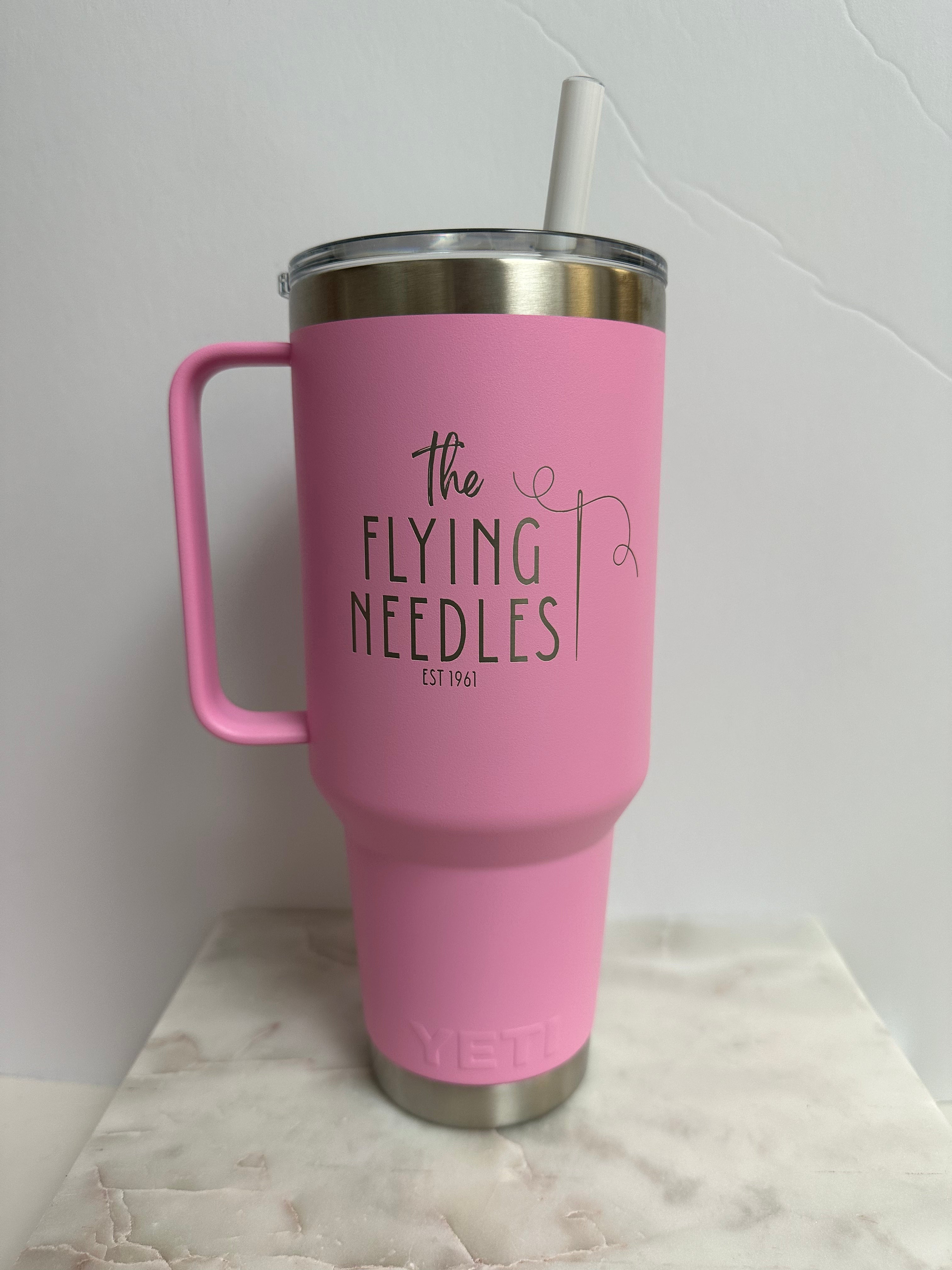 Branded 40oz Yeti Rambler with Straw Lid - The Flying Needles