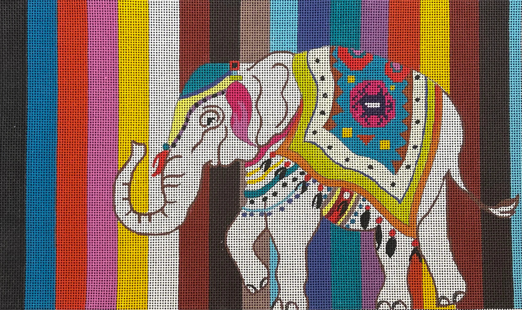 elephant on stripes