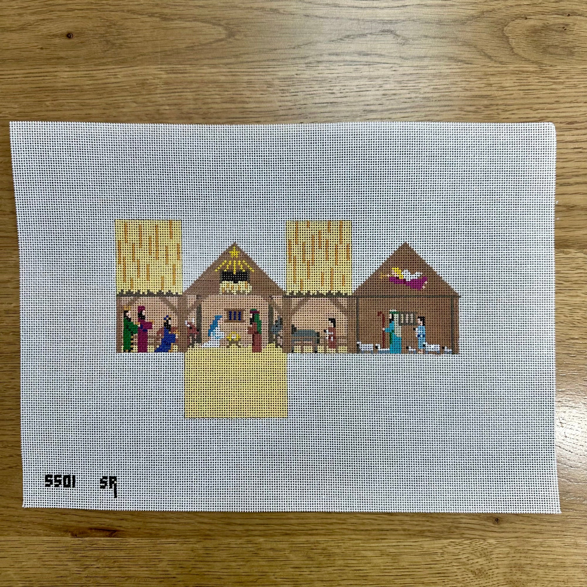 Nativity, Mini House - 18 mesh - The Flying Needles