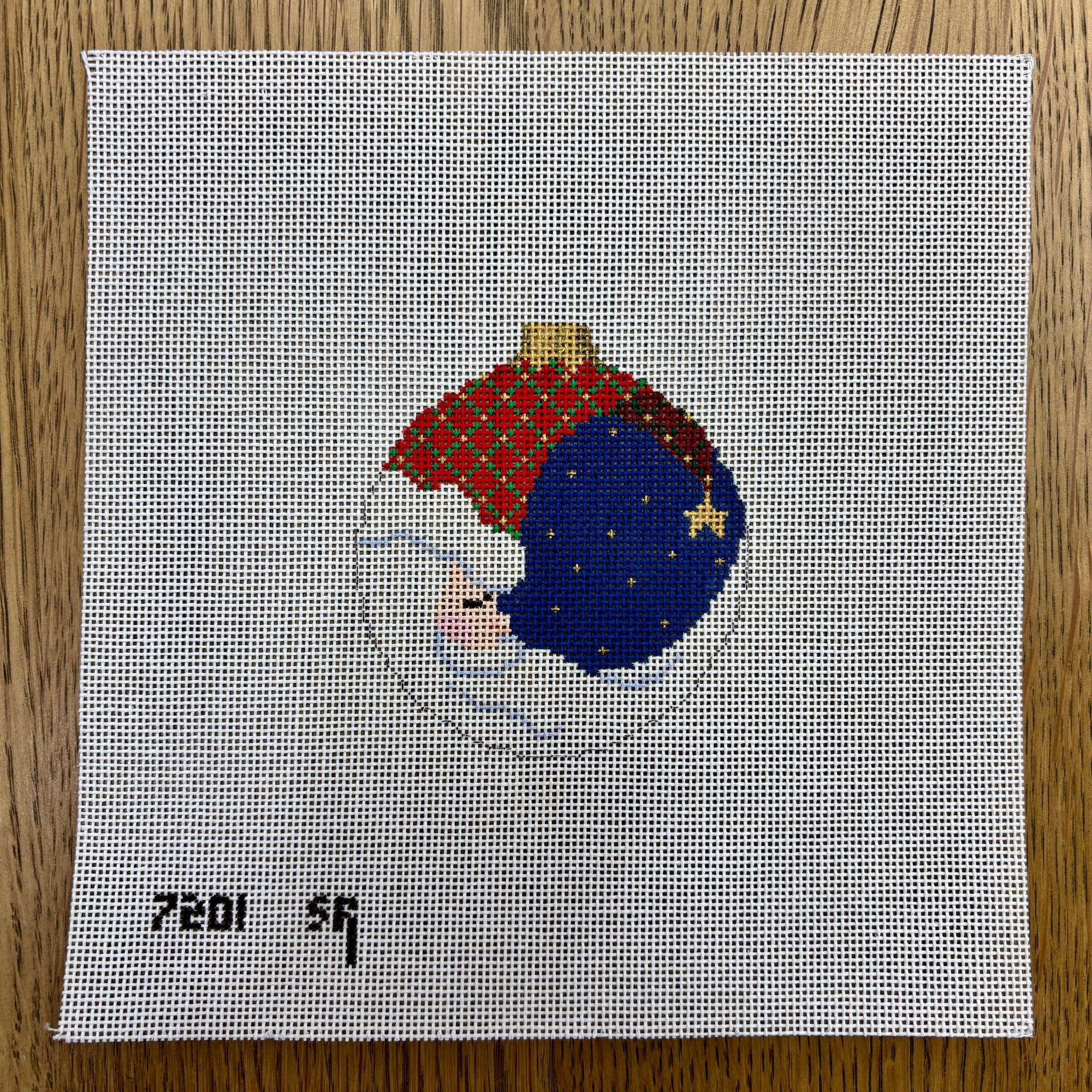 Moon Santa, 3.25" Round - The Flying Needles