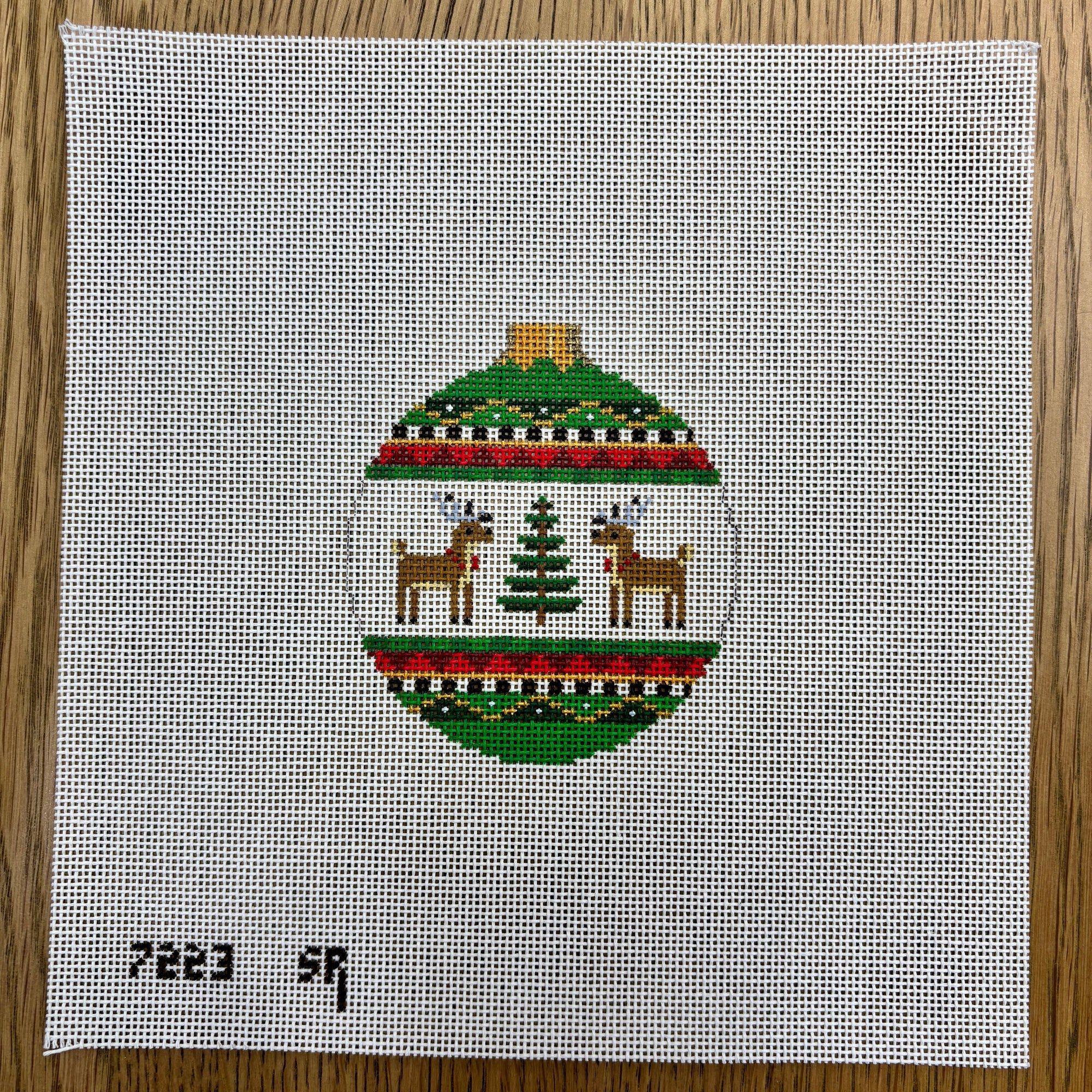 Reindeer, 3.25" Round - The Flying Needles