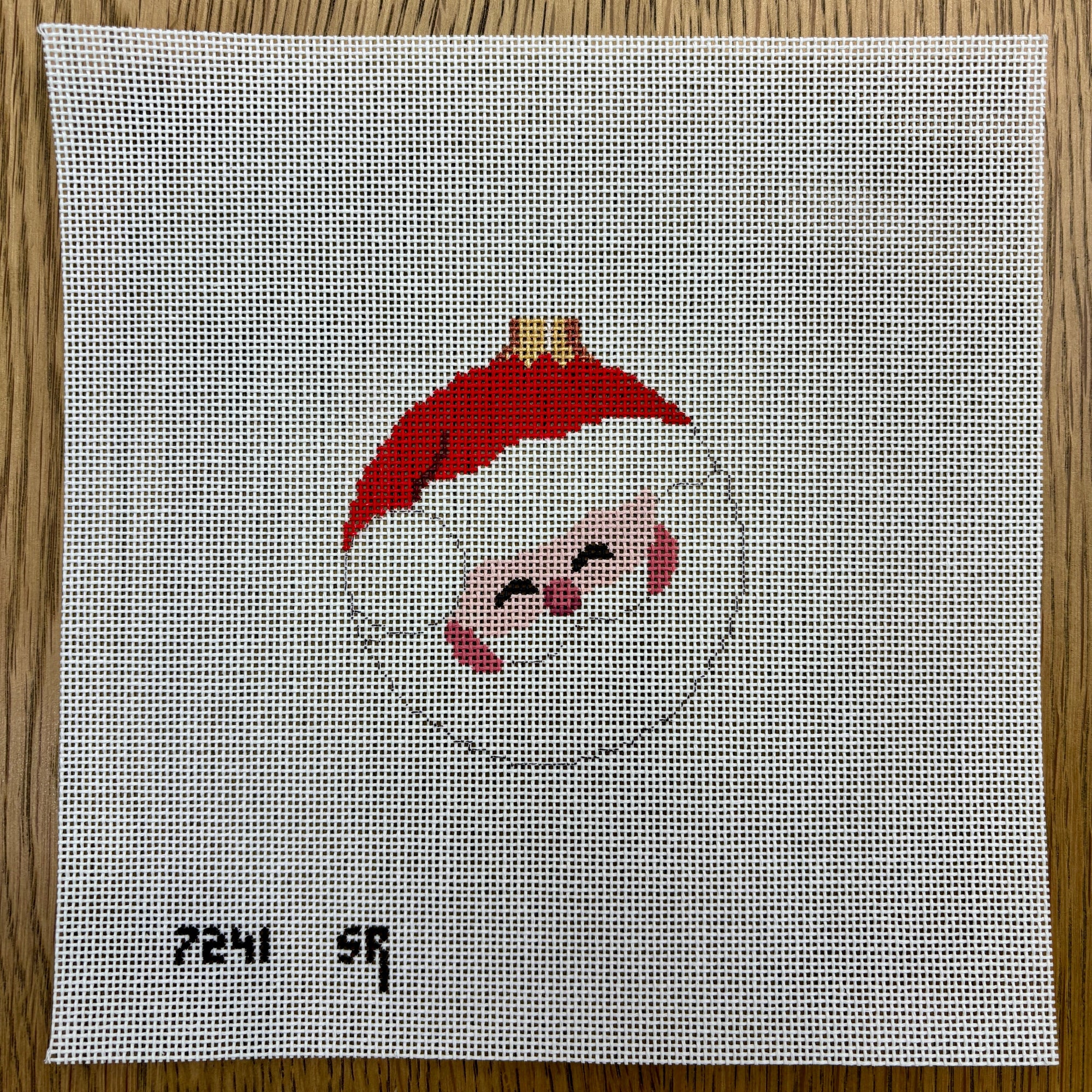 Santa Face Close Up, 3.25" Round - The Flying Needles