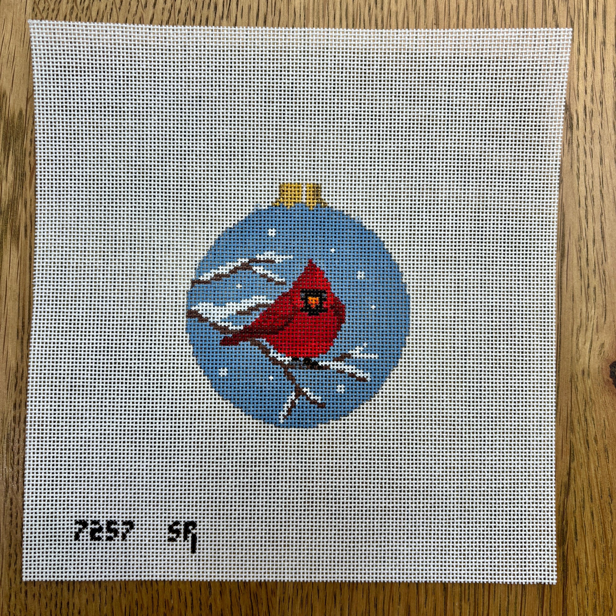 Puffed Cardinal, 3.25" Round - The Flying Needles