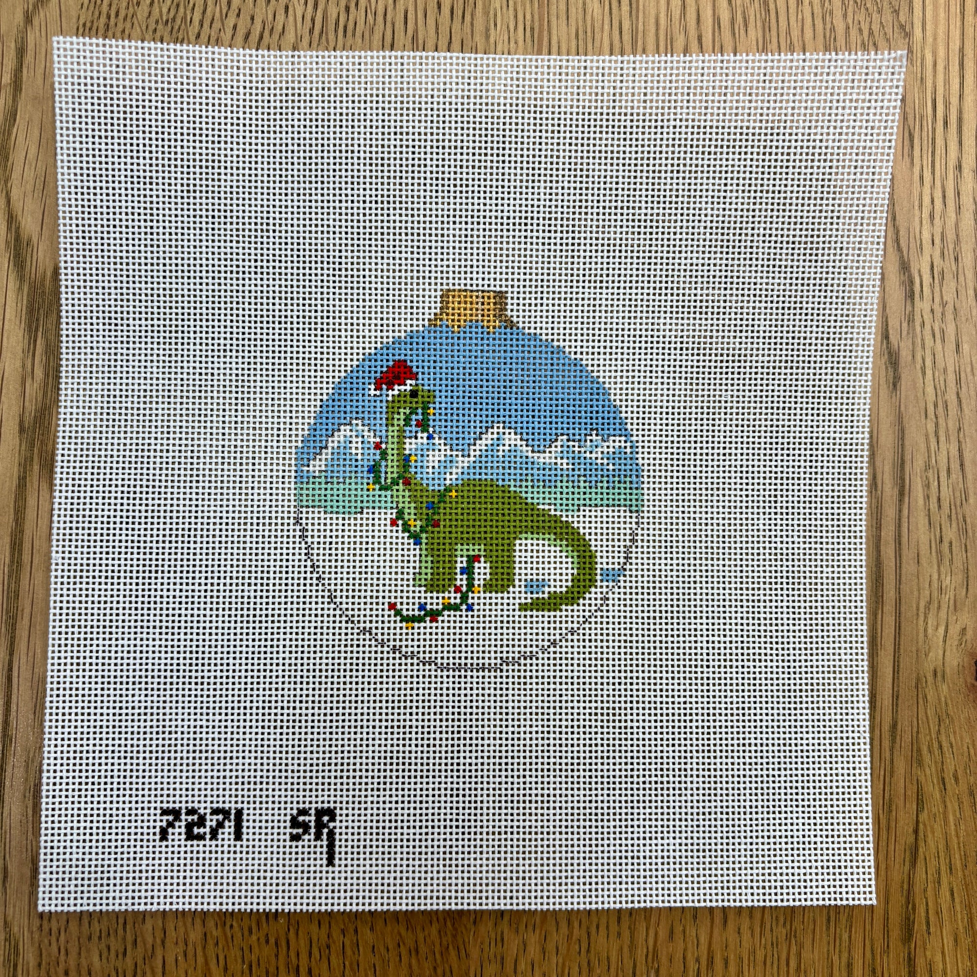 Dinosaur In Lights, 3.25" Round - The Flying Needles