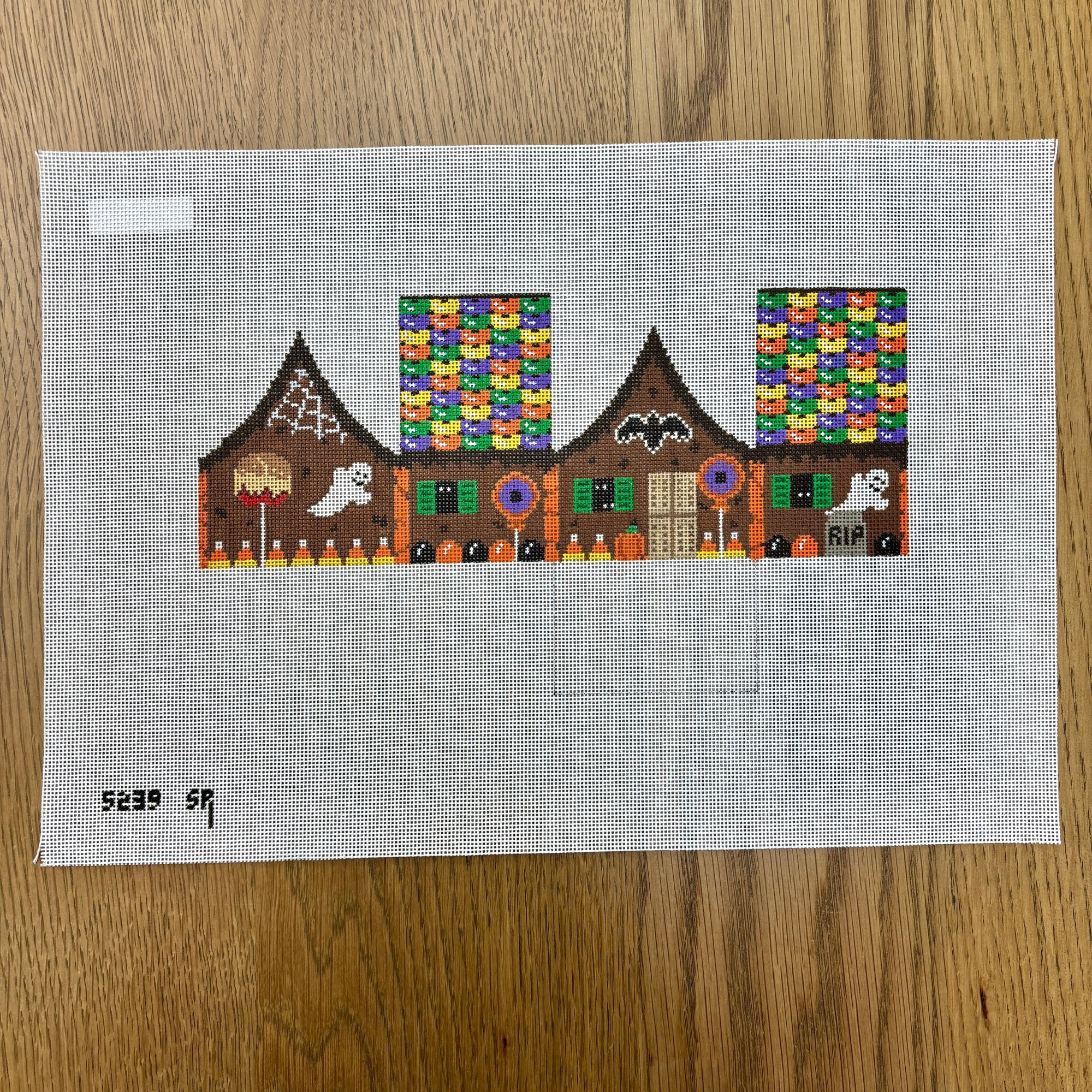 Halloween, 3D Gingerbread House - 18 mesh - The Flying Needles