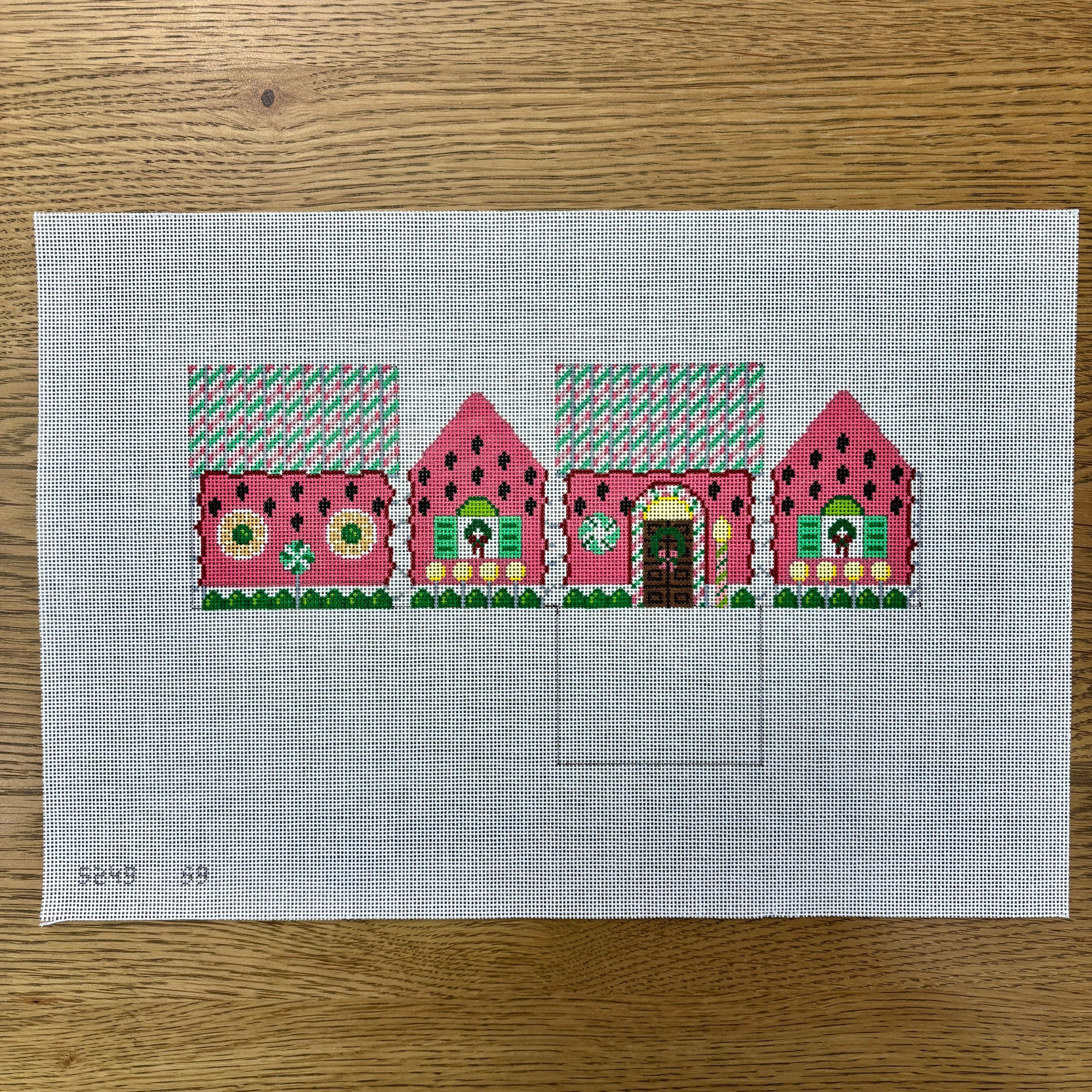 Watermelon, 3D Gingerbread House - 18 mesh - The Flying Needles