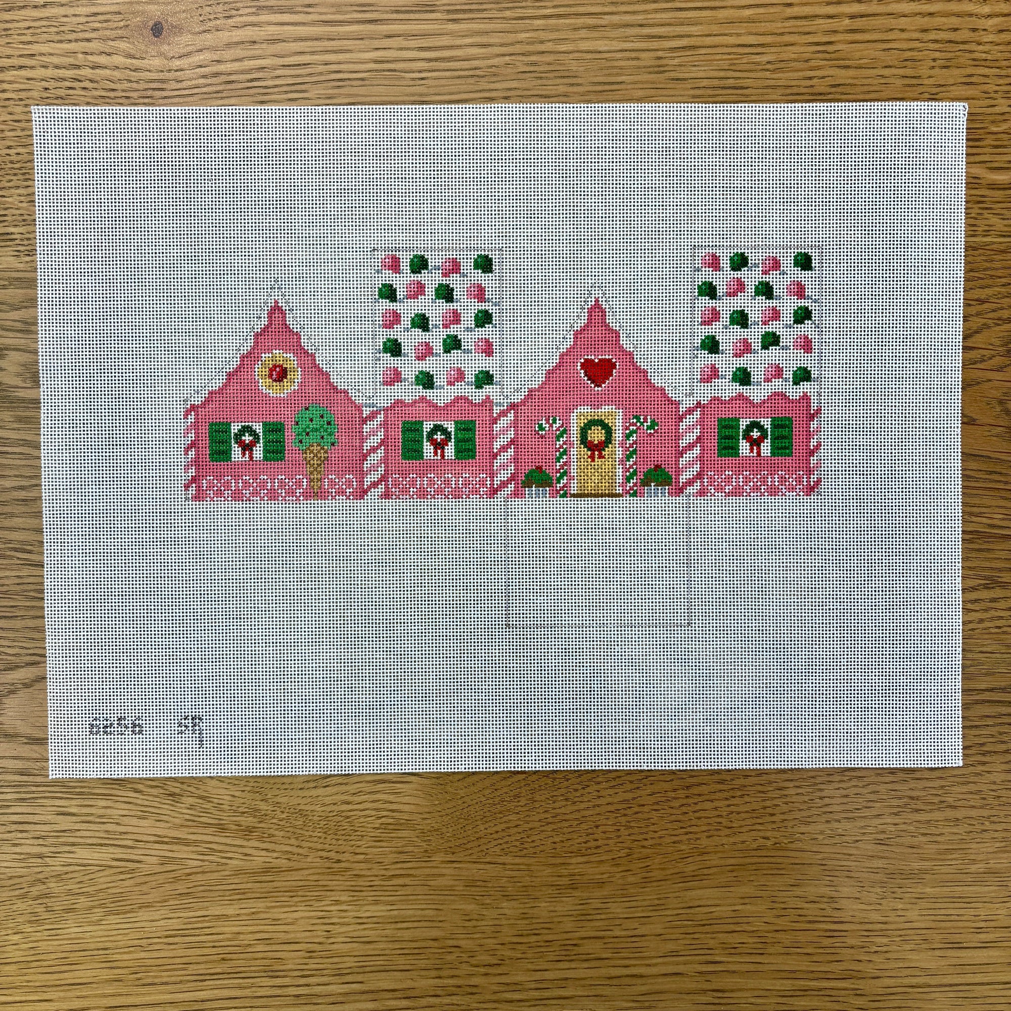 Gum Drops and Peppermint, 3D Gingerbread House - 18 mesh - The Flying Needles