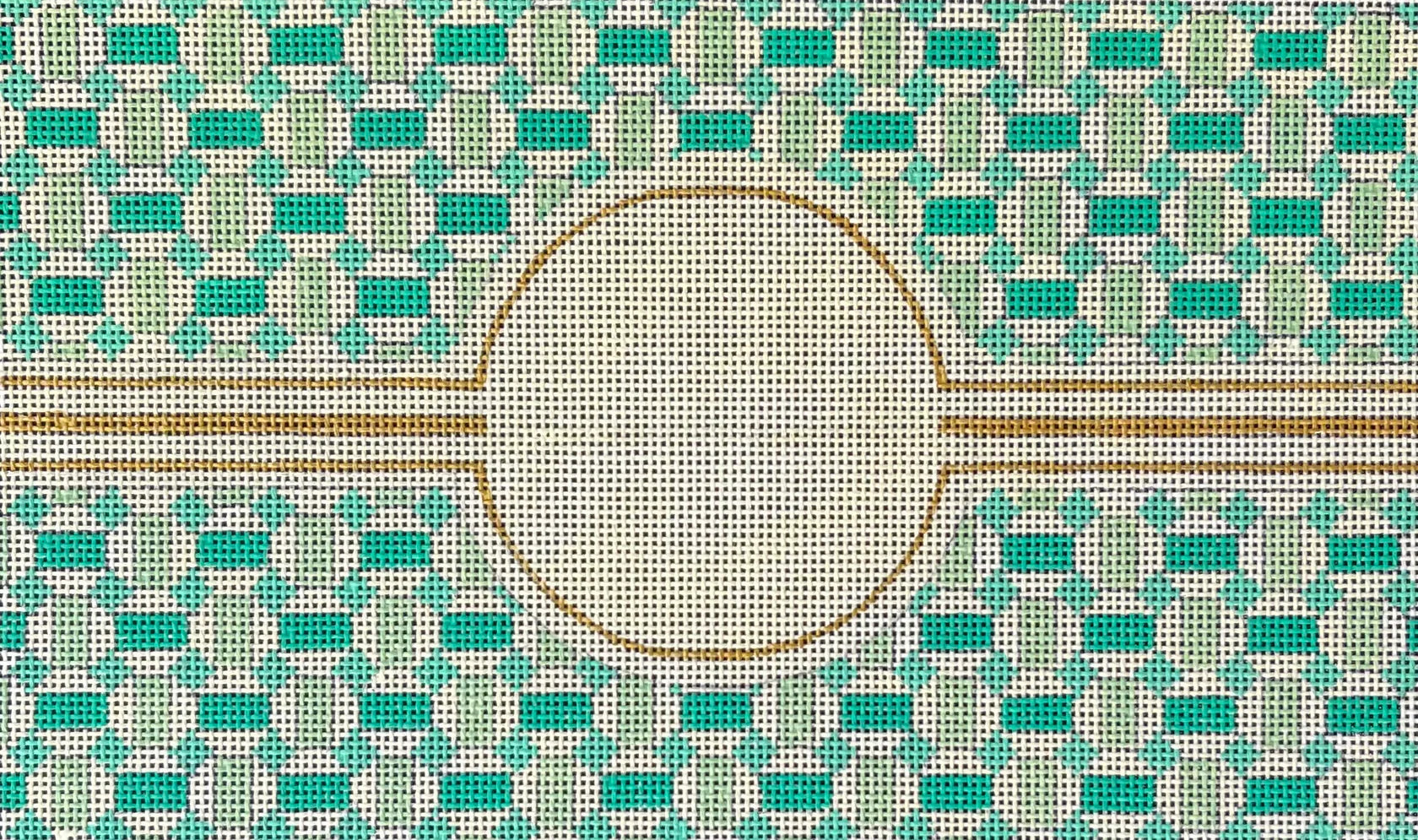 turquoise monogram clutch