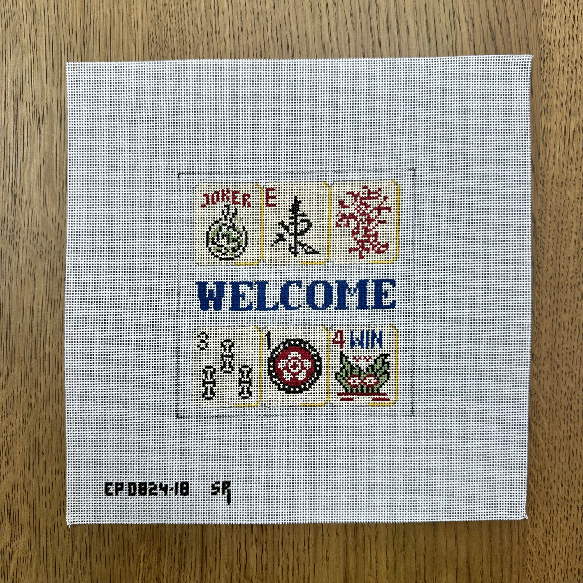 Mahjong, 'Welcome' - 18 mesh - The Flying Needles